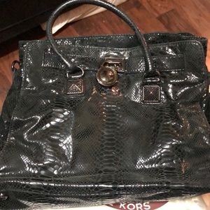 Michael Kors patent snake bag